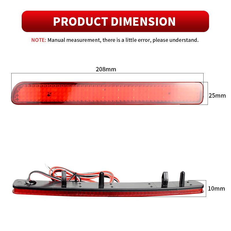 2PCS Smoked/Red Lens Red LED Car Rear Bumper Reflector Tail Brake Lights Rear Fog Lights For Land Rover Discovery 3 LR3 4 LR4