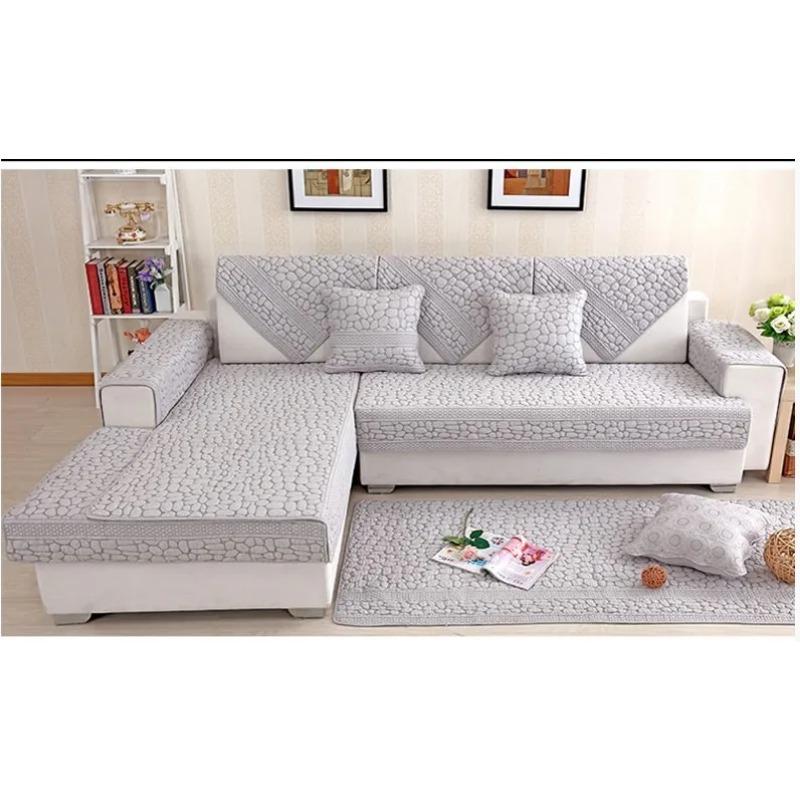 Husă de canapea modernă minimalistă antiderapantă Bumbac Țesătură grafică 3D Față de pernă Prosop pentru brațul canapelei Patru sezoane Pernă de spălat Acasă