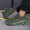 YRZL Men Sports Running Green Jogging Shoes Casual Sneakers Outdoor Breathable Mesh Man Light Shock-absorption Tennis Men