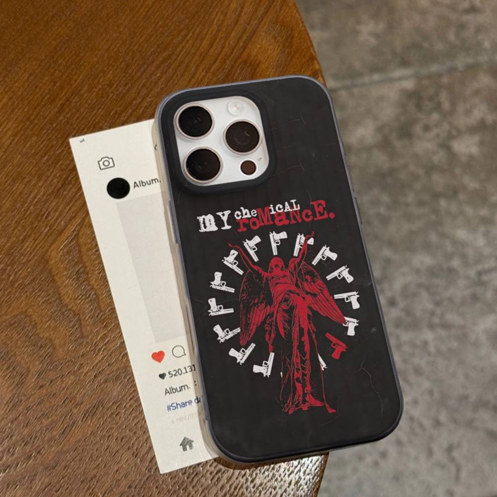 

Indie Rock Band My C-Chemical R-Romance Phone Case For IPhone 17 16 15 11 12 13 14 Pro Max Soft Corrugated Silicone Cover Case iPhone 16