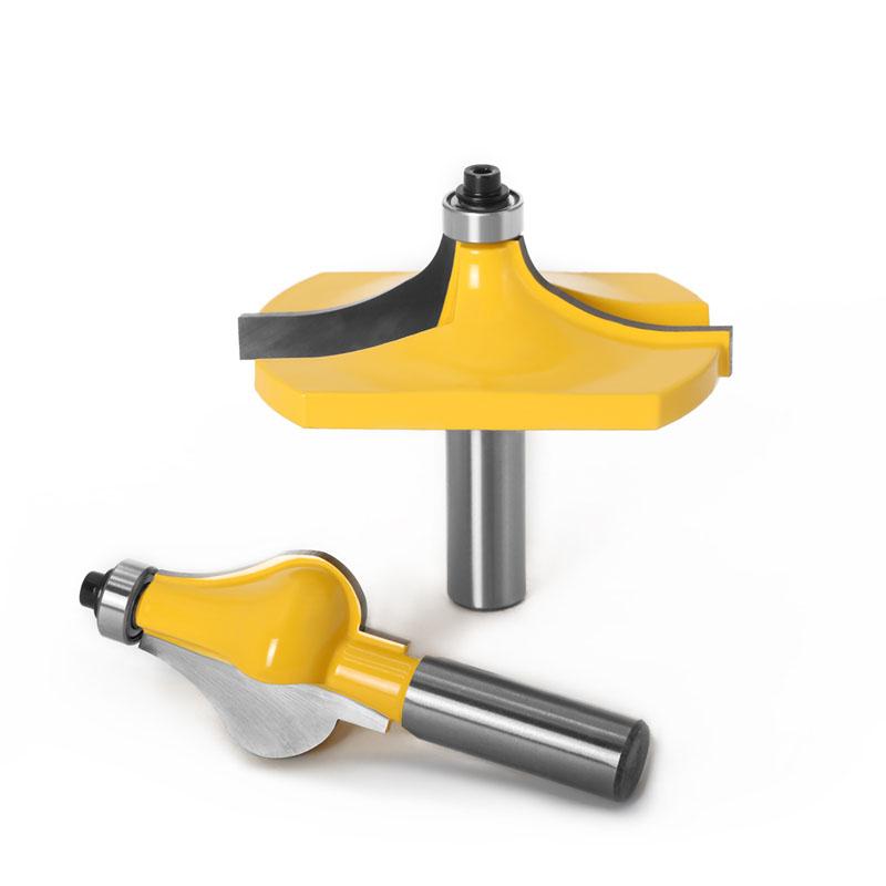 2ks Ruční fréza Bit Set Standard/Flute Line Nůž Dřevoobráběcí řezné nástroje - 8mm/12mm/12,7mm stopka