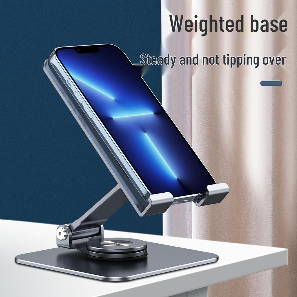 Rotating Desktop Tablet & Phone Stand: Multifunctional, Foldable, Portable Holder