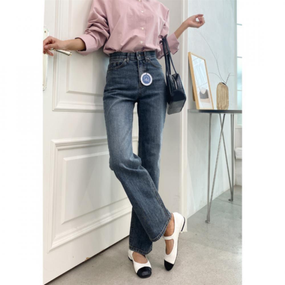 New ArrivalS Open Run Women S Cotton Stretch Dark Blue waSh Straight Denim pantS
