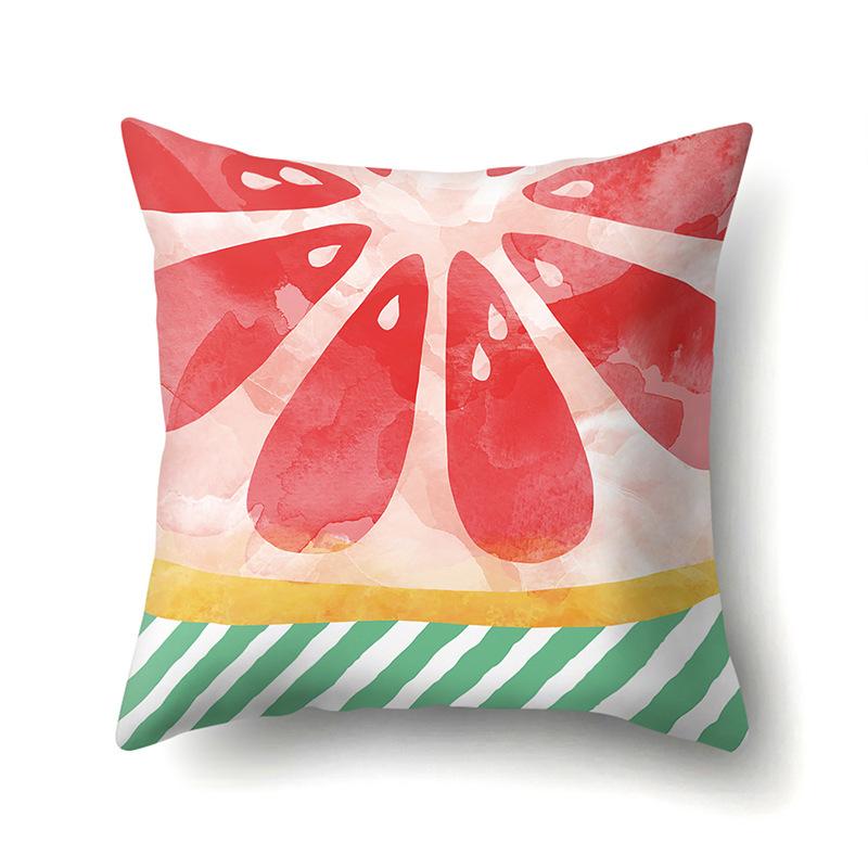 Cool Summer Fruit Polyester Pillowcase Car Decoration Home Print Small Fresh Cute Pillowcase