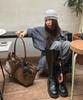 Raiment Stud Strap Boat Bag_Brown