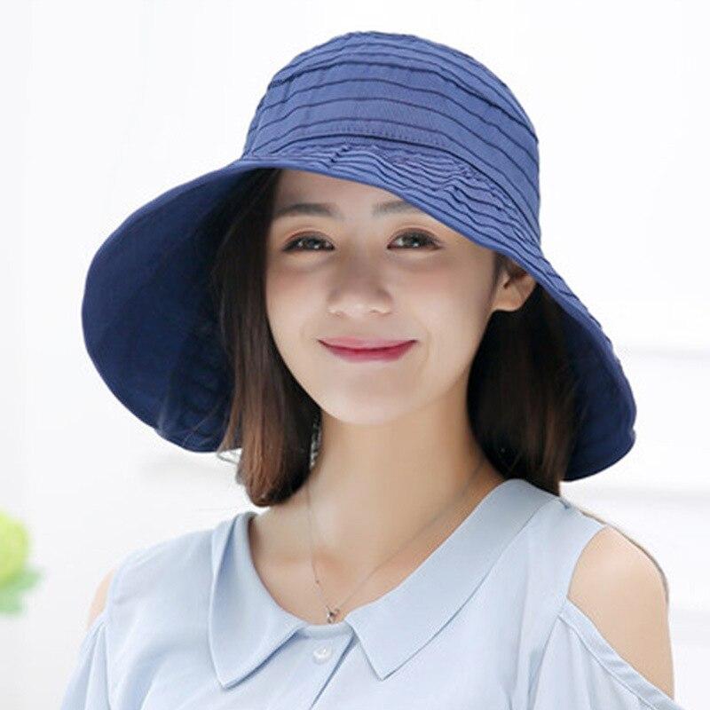 Summer women Large Brim Sun Hat Solid 