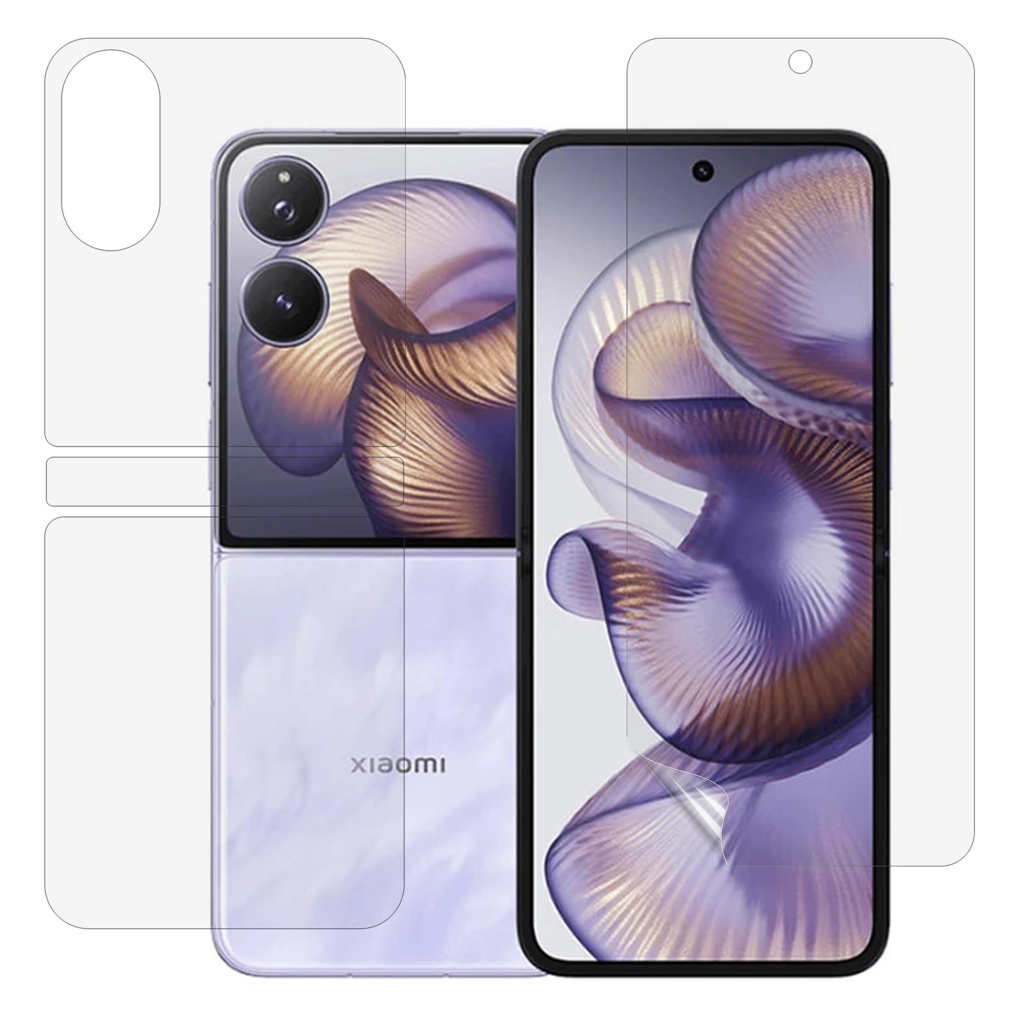 

For Xiaomi Mix Flip 2 Clear PET Film Soft Front and Back Screen Protector A