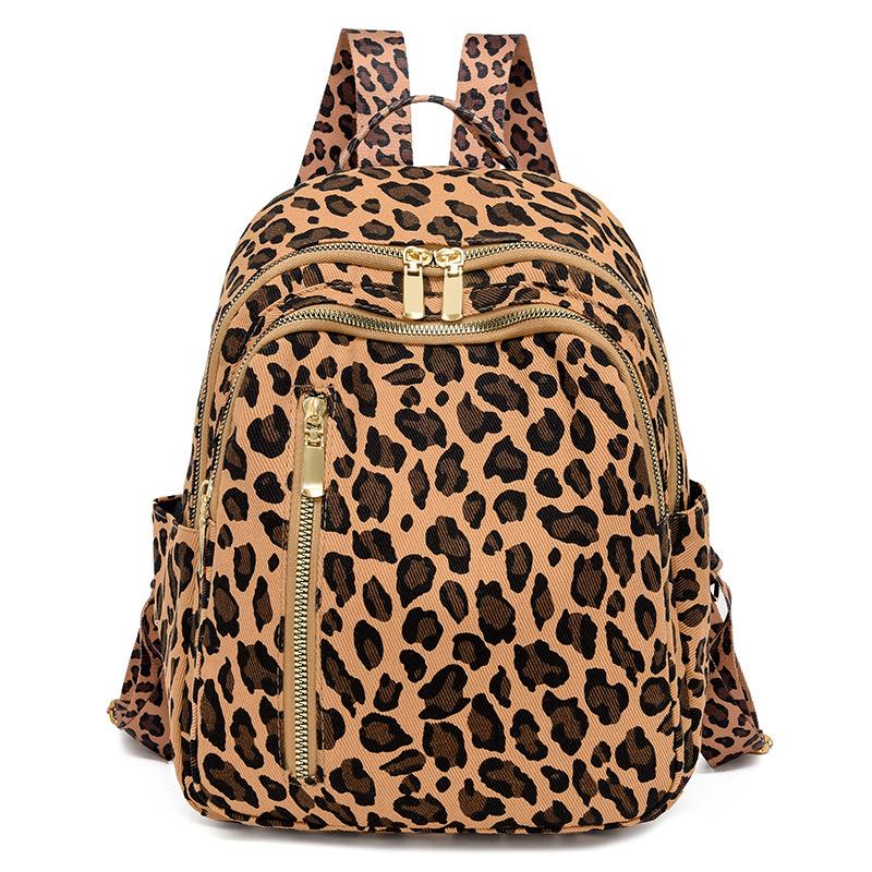 

Сумка с леопардовым принтом Personality, женский рюкзак, повседневный женский рюкзак оранжевый