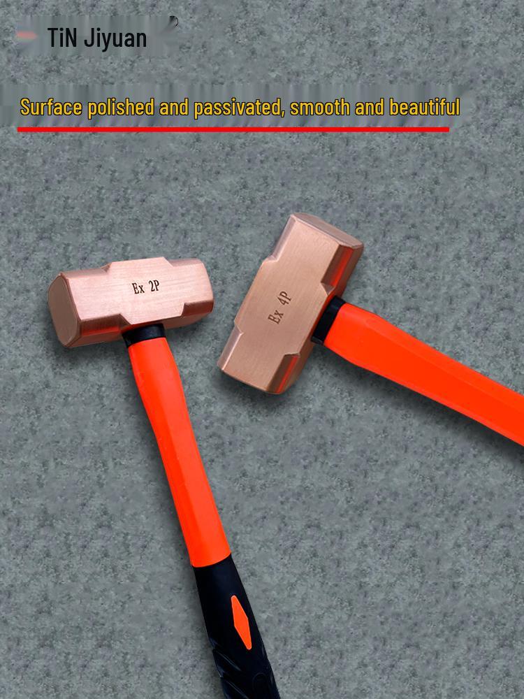 Octagonal Pure Copper Hammer - Square Head, Small and Large Options, for Equipment Repair and Explosion-Proof Applications.