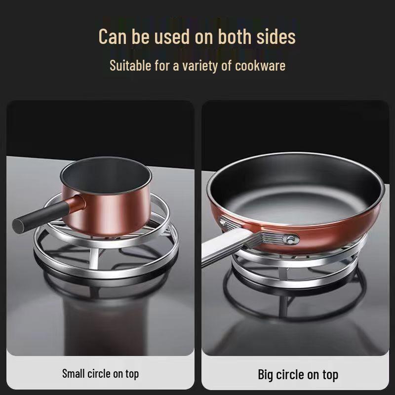 Thickened Stainless Steel Heat-Resistant Pot Holder with Anti-Scald Mat and Storage Rack