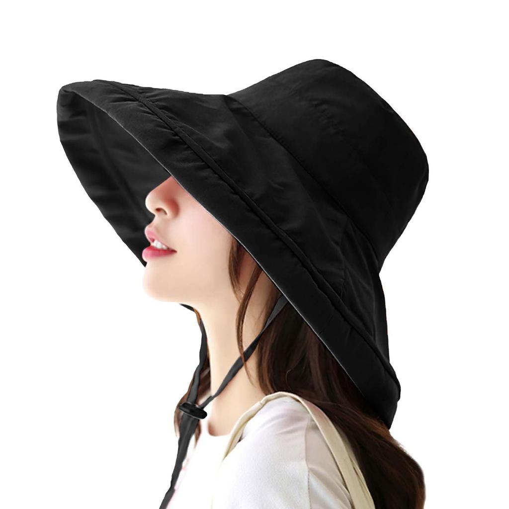 UV Protection Hat for Sun Wide Makes Face Look Chin Fly Away in the UV Large Easy to Number [CANFEEL] Women, Hat, Brim, Smaller, Strap, Won't Wind,