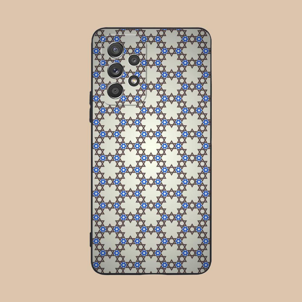 Jewish Hanukkah Mobile Phone Case for Samsung Galaxy M55 54 42 35 34 33 32 23 22 15 14 13 12 F55 5G Colorful Cover Pretty Luxury
