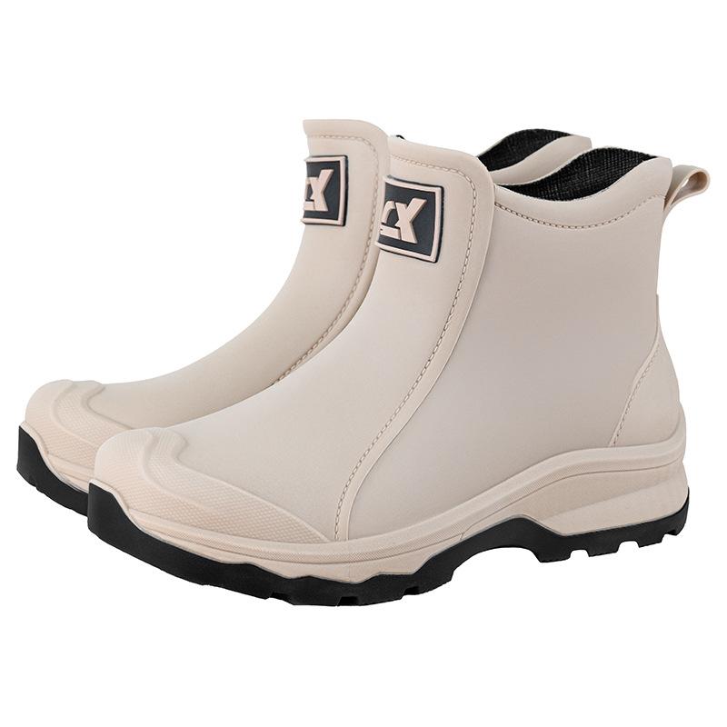 Water Shoes New Men's Fashion Medium Tube Rain Boots Short Tube Rain Shoes Platform Environmental Protection PVC Outdoor Fishing