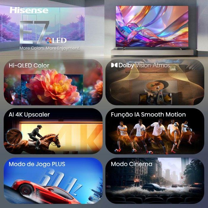 TV Hisense 85E7S (2026) 85" VA QLED 4K UHD Noire