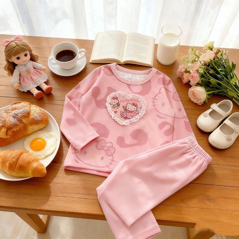 Cartoon Long-Sleeve Home Wear Set: Spring & Autumn Long Pants for Men, Women, & Children