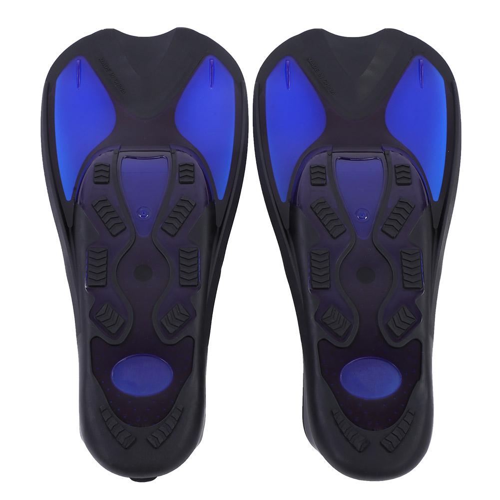 Men Women Swim Foot Fins Swimming Diving Open Heel Adjustable Snorkel Fin Blue L