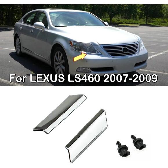 2Pcs/Set Headlight Washer Nozzle Cover For LEXUS LS460 2007 2008 2009 85208-50030 85207-50030