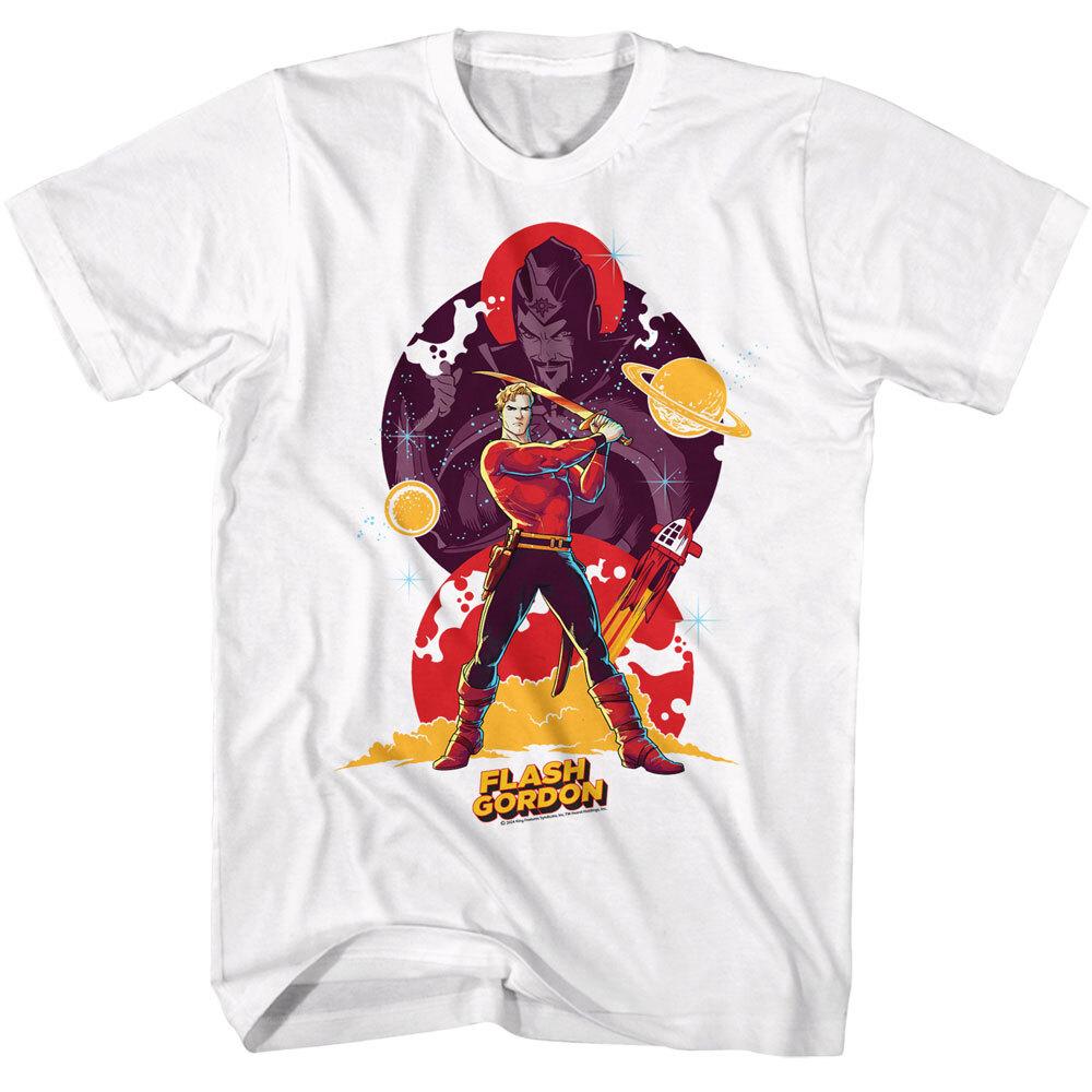 Flash Gordon 80 Movie Flash Ming Planet Mongo Spaceship Men T Shirt M