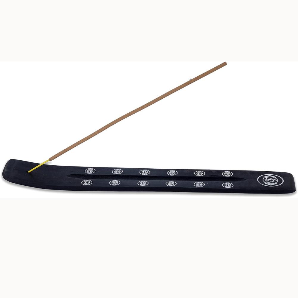 

Bless-International Традиционная-ручной-работы-курильница-деревянная-держатель-палочки-благовоний-подставка-уловитель-золы-для-ароматерапии-медитации-йоги (Черная сила) One Holder