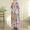 DIMANAF New 2026 Women Plus Size Summer Beach Casual Long Dress Cotton Loose Oversize Maxi Floral Print Sundress
