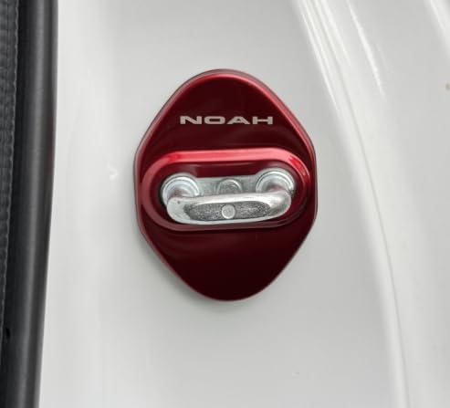 

OKAYOHINN NOAH-MSGR Striker Cover, Door Lock Cover, Plating, Accessories, Interior Parts, Stainless Steel, 4 Pieces, Easy to Install (Red) красный