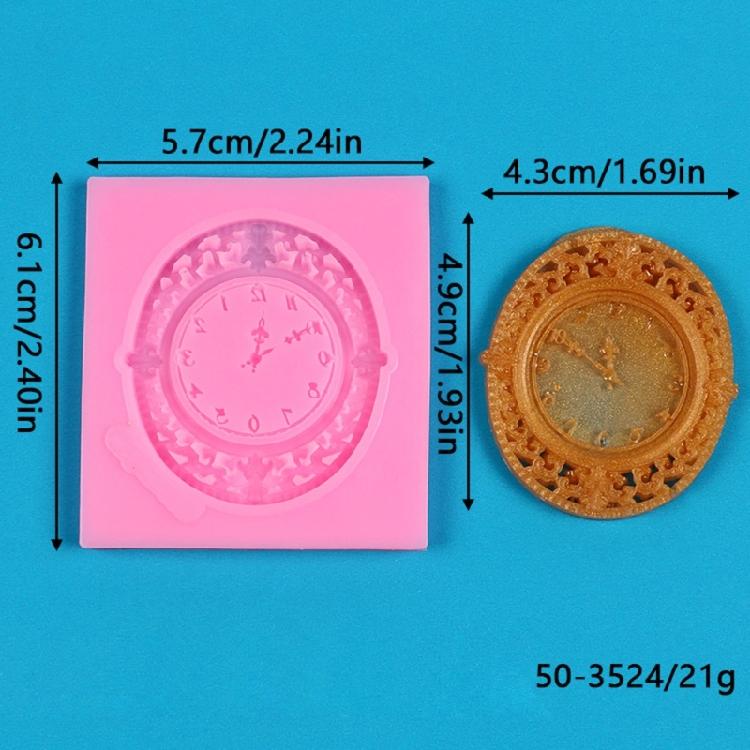 Artistics Clock Silicone Mould Food Safe Reusable Template for Handcraft Jewelry Candle and Decoration