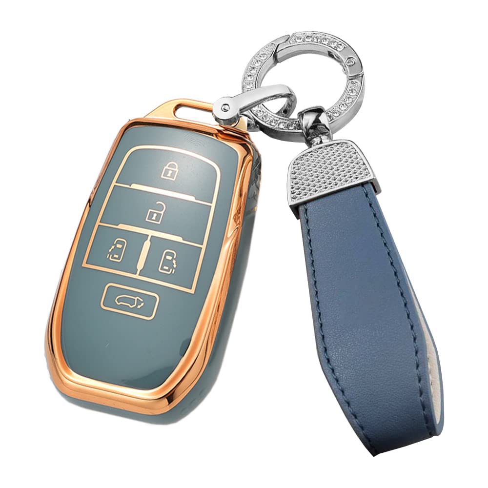 Силиконовый чехол для смарт-ключа Toyota, Чехол для ключа, Держатель для ключа, Подходит для Toyota RAV4, серый