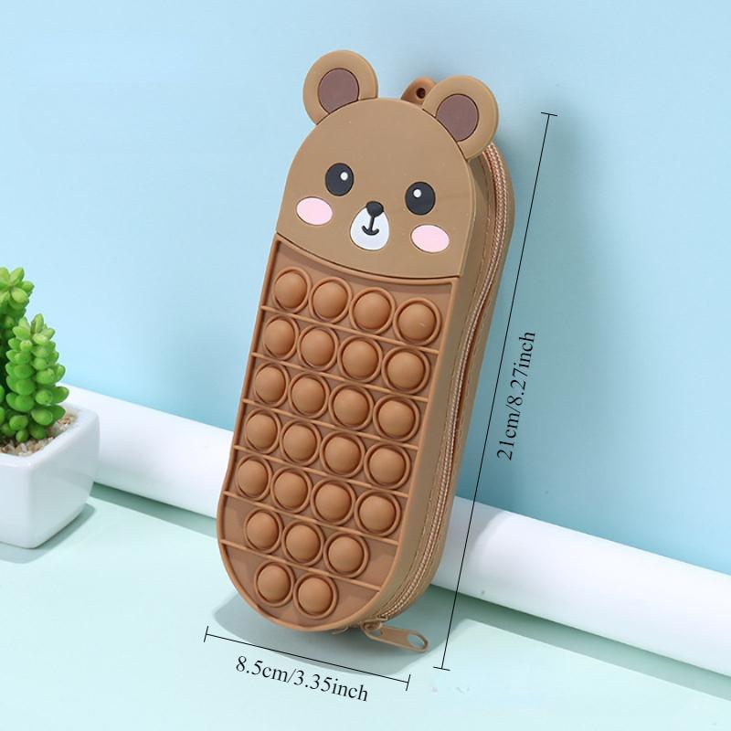 1PC Cute Cartoon Creative Stationery Box School Stationery Storage Bag Puzzle Game Decompression Pen Bag Suitable for Children