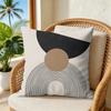 Nordic Abstract Art Pillow Case Double-Sided Plush Sofa Cushion Covers Organic Breathable Invisible Zipper