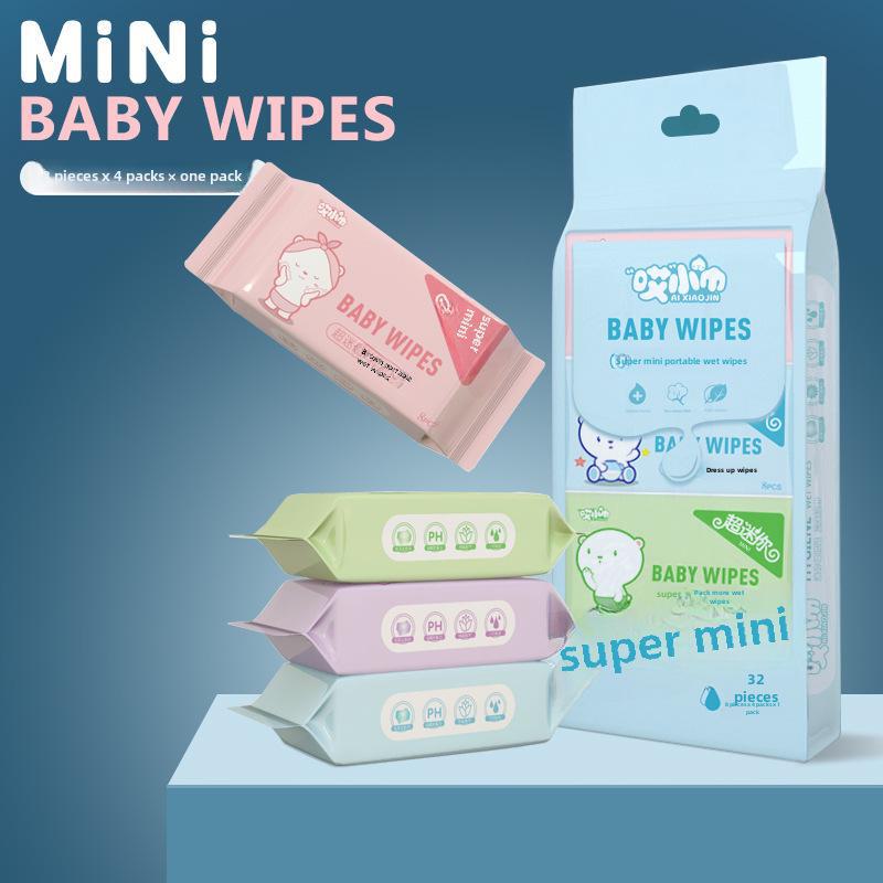 

Компактные высококачественные мини-влажные салфетки для школьников и детей - Очищение рук и полости рта Mixed style 4 packs