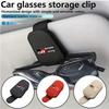 AED3 For Car Leather Glasses Clips Sun Visor Sunglasses Storage Fastener Gazoo Racing TRD Corolla Yaris Chr Auris Rav4 Prado