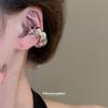 Fashion Glossy Thread Cable Stitch Ruched Ear Clip Niche Style Retro Non-Pierced Ear Bone Clip Elegant Earrings Earrings