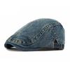 Women's Denim Beret British Vintage Forward Cap Men's Peaked Cap
