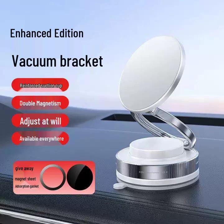 Magnetic Phone Holder & Foldable 360° Ring Stand with Vacuum Suction Cup for Navigation