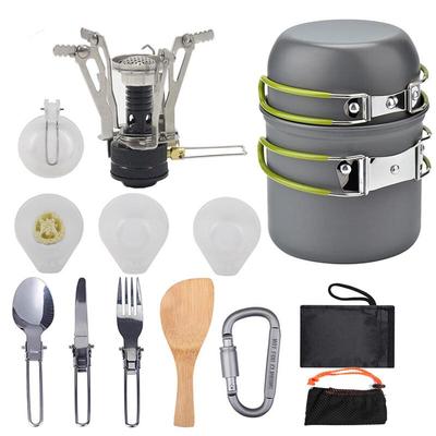 ZISIZ 1-2 Person Portable Camping Cookware & Stove Set