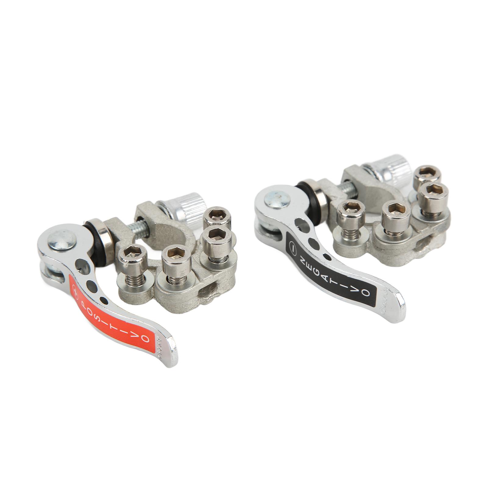 

Car Battery Terminals End Post Brass Tin Plated Quick Release Multi Holes Universal with Hex Wrench