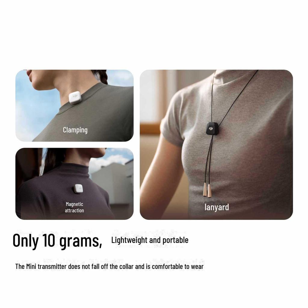 DJI Mini Drahtloses Mikrofon: Professionelle Klangqualität, Geräuschunterdrückung, Ideal für Live-Übertragungen und Aufnahmen.