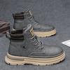 Martin Boots Men's High-top Autumn Black Construction Site Labor Insurance Tooling Boots Men's Outdoor Combat Training Mountaineering Boots Thick-sole