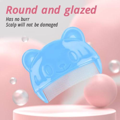 Baby Scalp Brush Cradle Cap Brush, 2 Brushes, Soft Silicone Baby Bath Brush, Baby Head Scrubber with Curved Comb, Exfoliating, Newborn Scalp Bath Tool