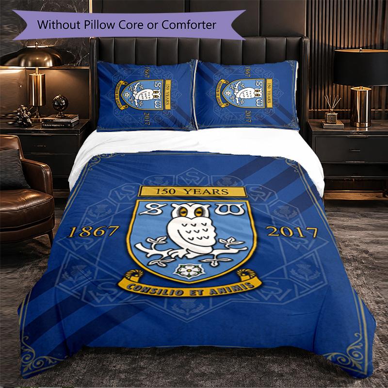 Biancheria da Letto a Tema Sheffield Wednesday Set 3 Pezzi Copripiumino Biancheria da Letto Decorativa Per Camera Adolescenti Decorazione Casa