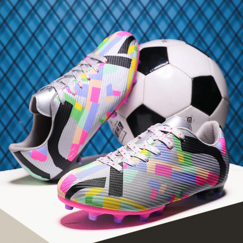 Low-top Football Shoes Tf Broken Nails Artificial Turf AG Nails Leather Feet Boys and Girls Children Youth Student Training Shoes