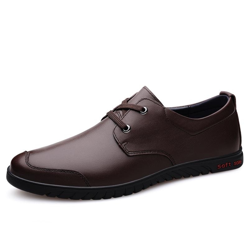 

Модные элегантные новые мужские мокасины на шнуровке в деловом стиле, универсальные простые повседневные туфли для жениха, свадебные туфли с нескользящей мягкой подошвой 45