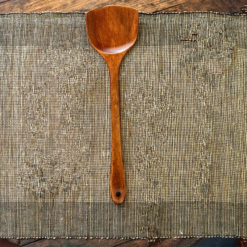 1Pcs Wooden Spatula Long Handle Heat Resistant Spoon Non-Stick Pan Wood Shovel Cooking Spatula Kitchen Utensils Cookware