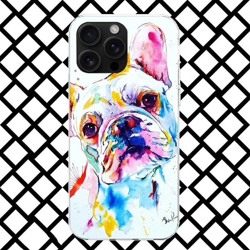 

French Bulldog Dog Pug Phone Case for iPhone 17 Air 16 16E 15 14 Plus 13 Mini 12 11 Pro Max 7 8 + SE 2020 Soft Cover Fundas 17 A iPhone 15 Pro