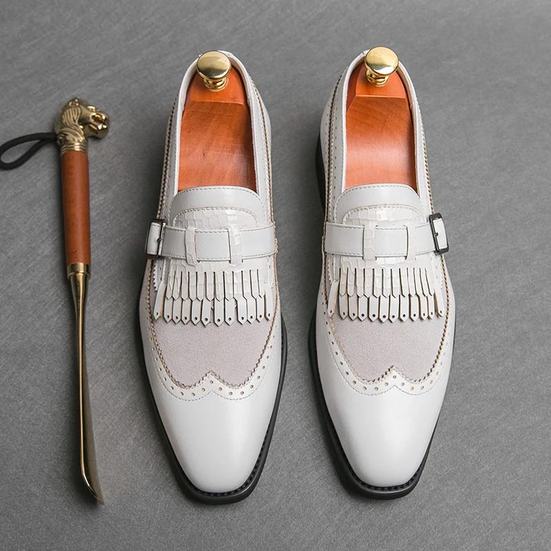 

Шкіряне взуття Повсякденне ділове взуття для чоловіків Нарядне Tenis De Hombre Мокасини Мокасин Tenis Caballero Дизайнерське 38 білий