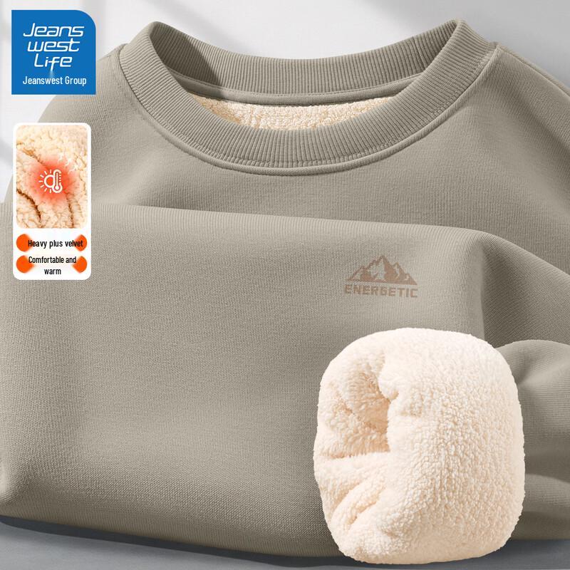 Jeanswest Life Herren 2025 Fleecegefüttertes Rundhals-Sweatshirt