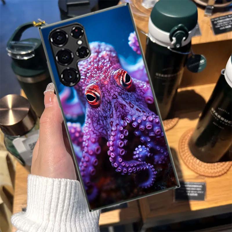 This is a Big Octopus Cases Phone Case for Samsung Galaxy S26 Ultra S25 Edge S24 S23 FE S21 Plus S20 S22 Cover TPU Capa Shell Sh