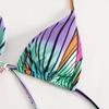 Jakość Halter Bandaż Drukowane Bikini Ustawia Damski Tassel Wysoki Elastyczny String Split Bikini Swimsuit