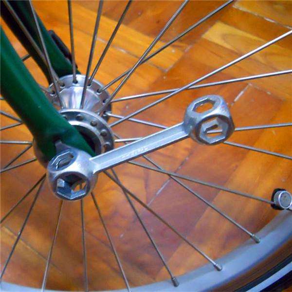 10in1 Bike Repair Multi Tool Hexagon Holes Spanner Dog Bone Shape Torque Wrench