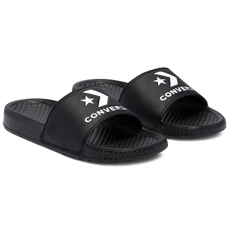 Converse All Star Slide Slip Black Unisex Sneakers White 171214C